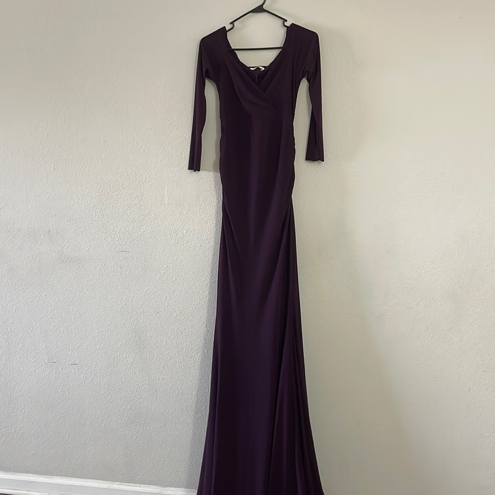Long maternity photoshoot dress